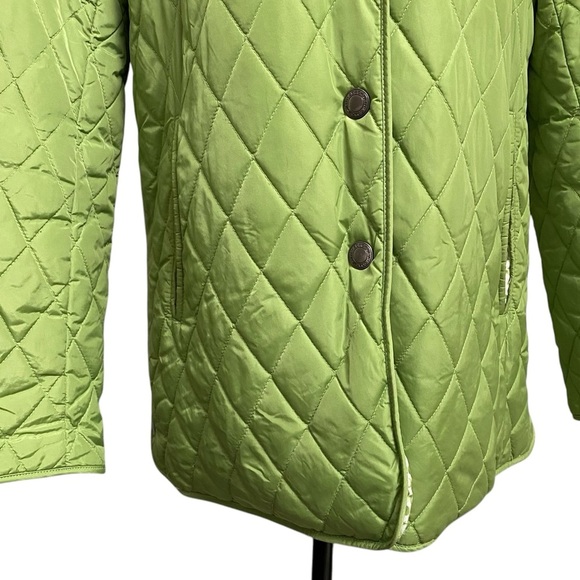 Coach Green Quilted Jacket Lightweight Diamond Stitch Outerwear Size Small - Picture 3 of 15